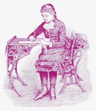 This Free Icons Png Design Of Girl At School - Victorian School Girl Illustration #9801623