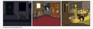 Cat Is Bored In Haunted House - Cartoon #9801916