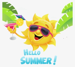 Summer Great Sun Illustration Element Fresh Cartoon - Hello To Summer #9802249