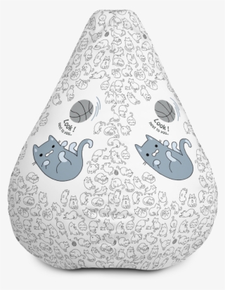 Happy Cat Bean Bag W/ Filling - Blue Whale #9802325