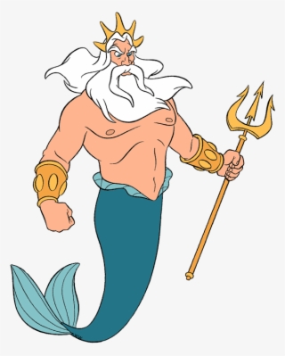 Stern Triton - Disney Clipart King Triton - Free Transparent PNG ...