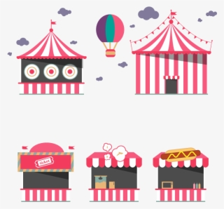 Amusement Park Circus Clip Art - Amusement Park Clipart Png #9805866