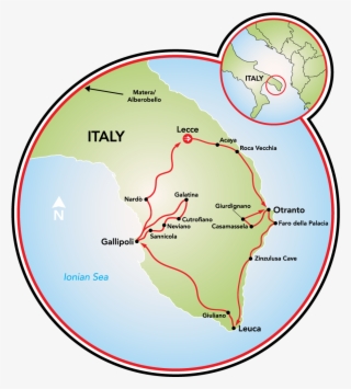 Heel Of Italy Map - Map #9808642