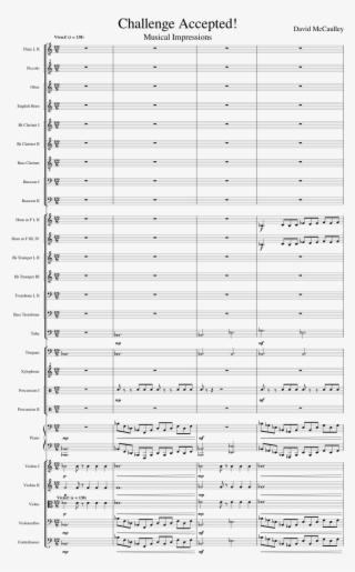 Challenge Accepted Sheet Music Composed By David Mccaulley - Number #9810629