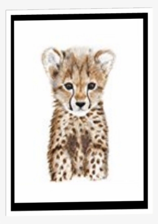 Baby Animal Posters 1 - Watercolor Baby Cheetah #9812391