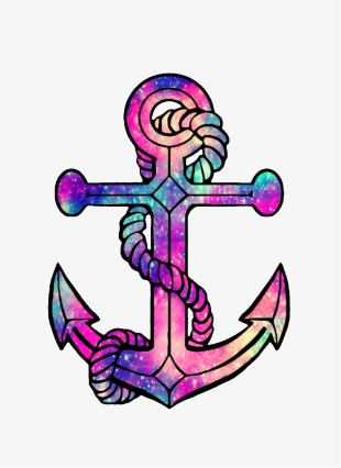 #ftedtickers #anchors #galaxy #glitter #sparkle #anchor - Navy Anchor And Rope #9813276