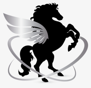 Horse Logo Online Logo Maker Free Winged Horse Logo - Ombre Cheval Qui Se Cabre #9815414