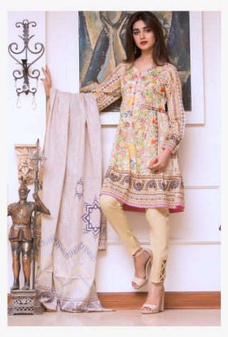 Zaibunnisa Unstitched Lawn Collection Zn Bold-06 - Girl #9817647
