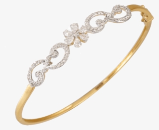 18kt Yellow Gold And Diamond Bangle - Diamond Bangles #9817810