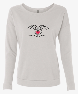 Hand Heart Ladies' French Terry Scoop - Sweatshirt #9818477