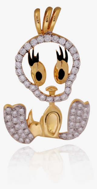 Sweety Tweety Diamond Platinum Pendant - Figurine #9818845