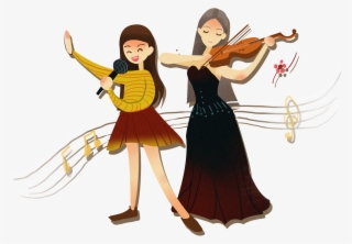 Girl Concert Element Singing Png And Psd - Illustration #9819523