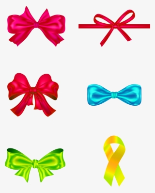 Ribbon Bow Color Decoration Png And Psd #9820103