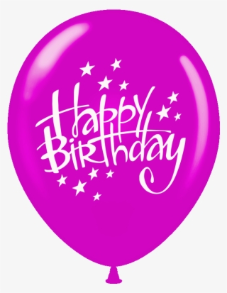 Balloons Printed Happy Birthday With Stars 1 Side Nd - Happy Birthday Roz #9820578