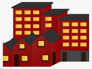 Apartment Complex Clipart Biulding - Houses Buildings Clipart #9820589