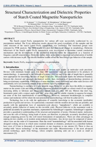 Structural Characterization And Dielectric Properties - Document #9821764