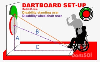Disability / Wheelchair Player Dartboard Set-up - Standard Height For A Dart Board #9824208