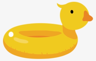 Duck Cartoon Illustration - Duck Rubber Ring Png #9825715
