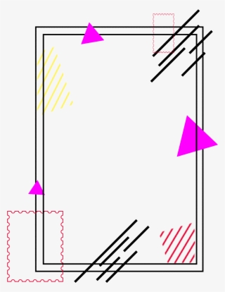 Efeito Memphis Borda De Decorativo Png E Psd - Diagram #9826407