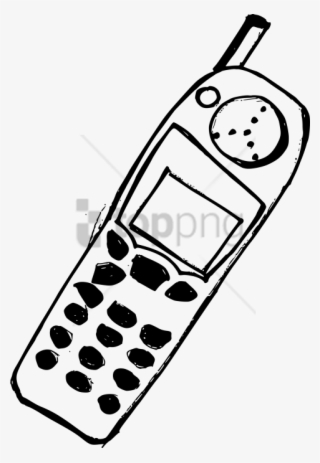 Free Png Phone Drawing Png Image With Transparent Background - Mobile Phone Line Art #9826787