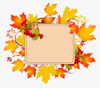 Colorful Clip Art For The Season With Ⓒ - Fall Border Clipart #9827402