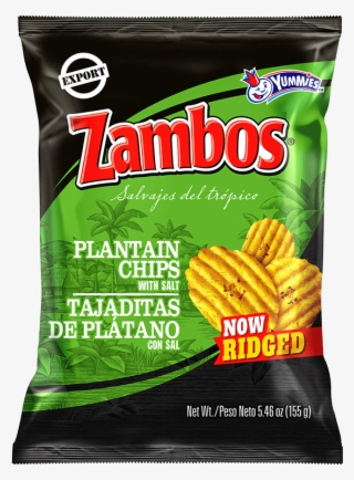 Plantain Chips Onduladas Con Sal 24/155g - Zambos Ondulados #9828652