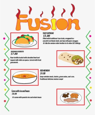 Fusion Menu #9829940 Fusion Menu #9829940