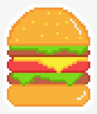 Pixel Art Burger Stickers - Melon Gif Animated #9830240