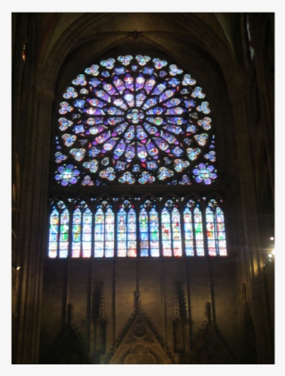 One Of The Rose Windows In Notre Dame Cathedral, Paris, - Notre Dame Cathedral #9835866