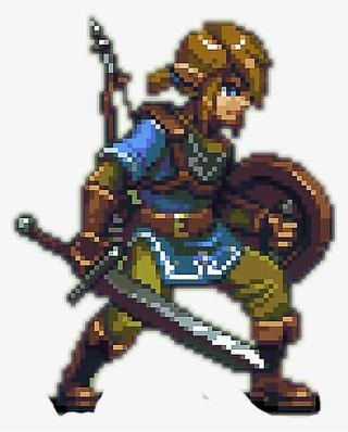 #link #zelda #pixel #8bit #nintendo - Link Breath Of The Wild Sprite #9836933