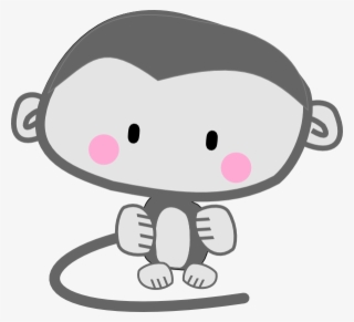 Cheeks Cliparts - Monkey With Pink Cheeks #9837076
