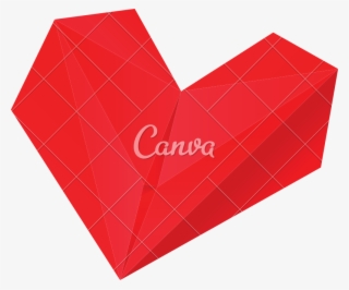 Red Heart Folding Paper - Canva #9837302