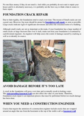 The Importance Of Foundation Crack Repair #9838195