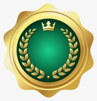Seal Badge Green Png Transparent Clip Art - Golden Badge Png #9839413