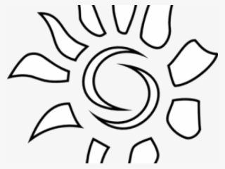 Drawn Sun Outline - Sun Line Drawing Png #9839558