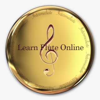 Gold Intermediate Flute Lesson Badge - Close-up #9839655