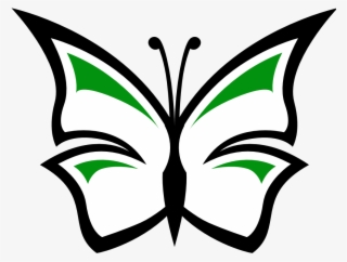 Butterfly 68 Black White Clipartist - Butterfly Drawings Very Easy #9839847