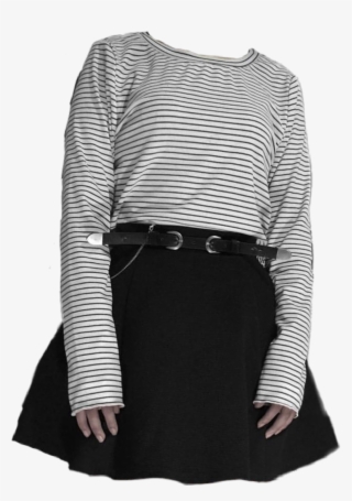 #skirt #shirt #belt #dress #grunge #goth #black #white - Pattern #9841239