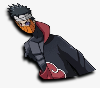 Akatsuki Obito Half Peeker Sticker - Cartoon #9844443