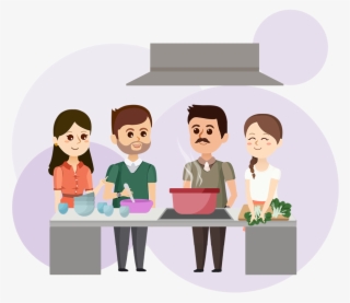 An App Helps Foodies Create, Search And Discover Nearby - Cartoon #9844796