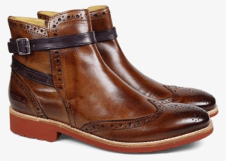 Amelie 11 Classic Tan Strap Purple Wl Red Ankle Boots - Motorcycle Boot #9846381