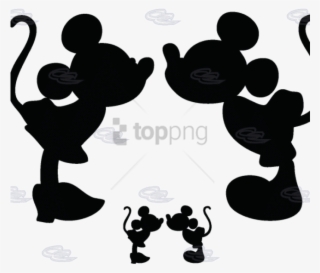 Free Png Mickey Mouse And Minnie Mouse Silhouette Png - Minnie And Mickey Black And White #9846639