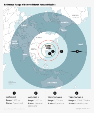 The United States Will Base Its Decision About Whether - North Korea Strike Range #9847119