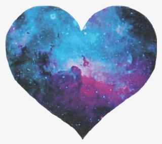 Heart Galaxy Sky Blue Purple Pink - Pink Purple And Blue Heart #9848545