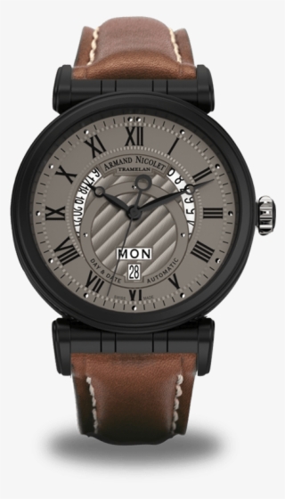 Black D - L - C - Stainless Steel 316l With Brown Leather - Watch #9849296