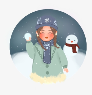 Winter Elements Snowball Fight Illustration Png And - Cartoon #9850488