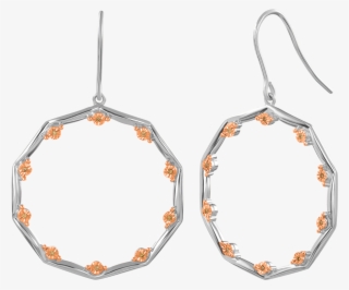 Diamond Studded Hoop Earring - Earrings #9850702