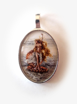 Aphrodite Solitaire Silver Pendant 25 X 18mm - ギリシャ 神話 一 番 美しい 女神 #9851080