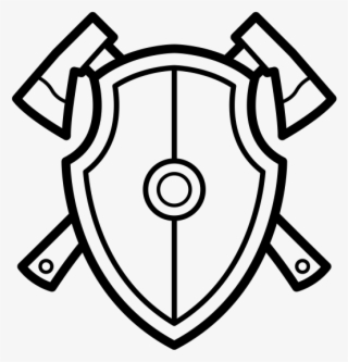 Shield And Axes By Tinashe Mugayi From Noun Project - Crest #9852110