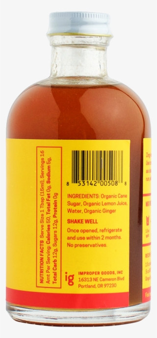 Raft Lemon Ginger Syrup - Bottle #9853646